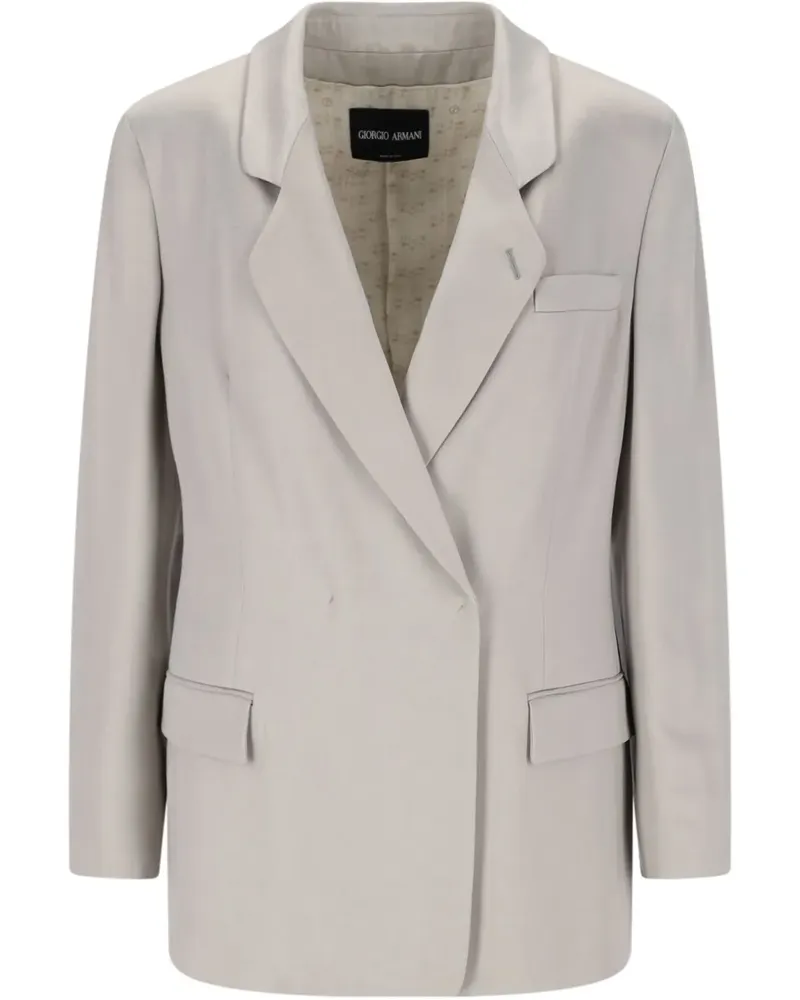 Giorgio Armani Doppelreihiger Blazer - Grau Grau
