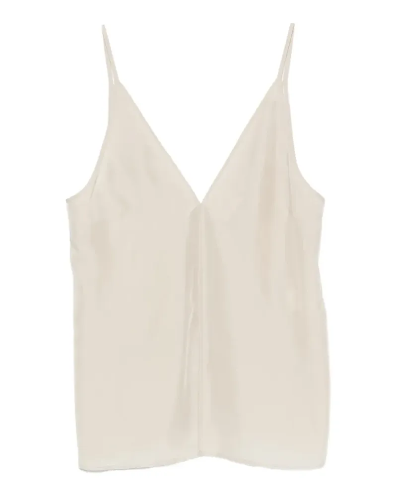 ALYSI V-neck top - Nude Nude