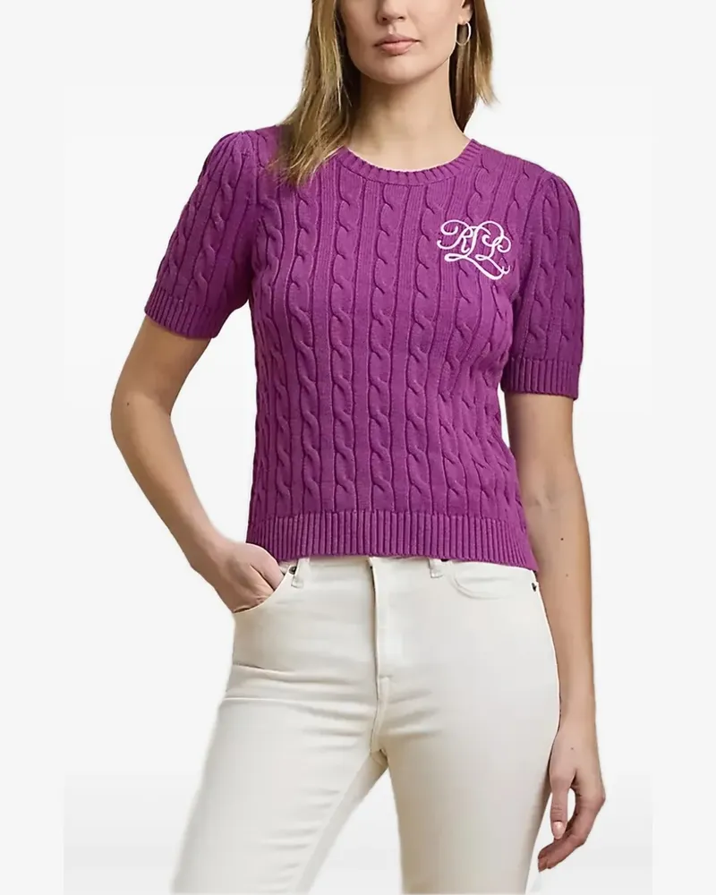 Ralph Lauren cable-knit short-sleeve sweater - Violett Violett