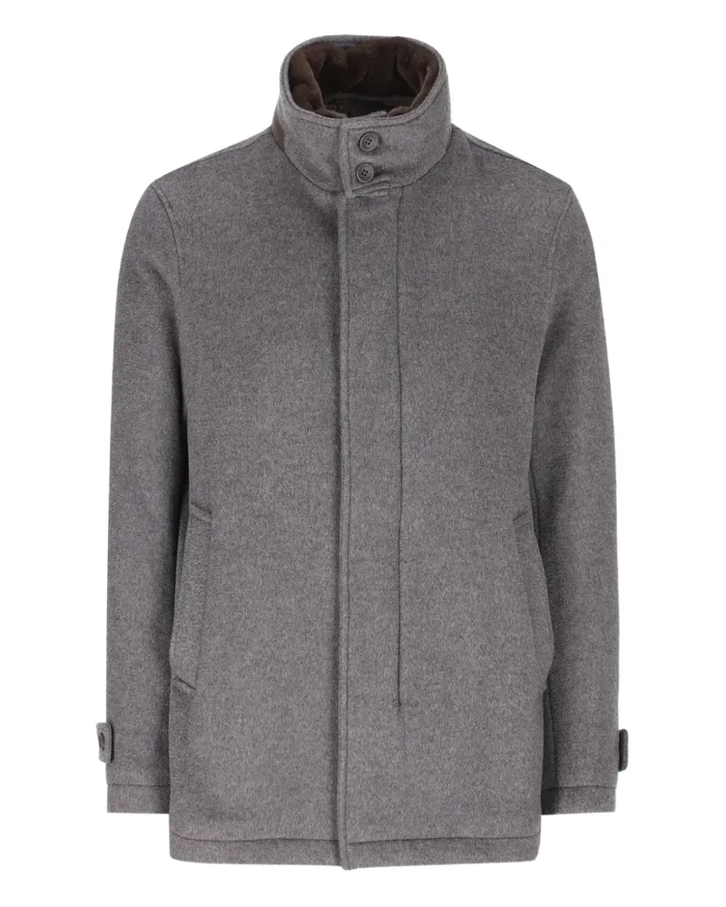 Herno Kaschmirjacke mit Stehkragen - Grau Grau