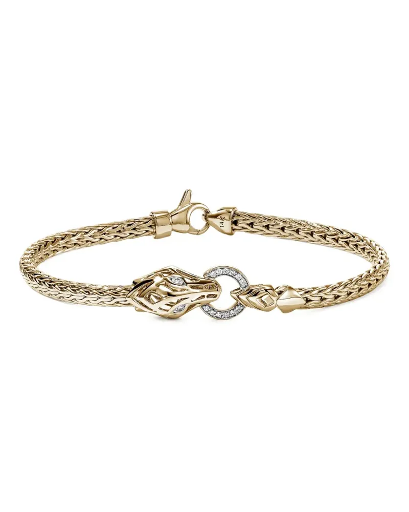 John Hardy 14K yellow gold Naga diamond bracelet Gold
