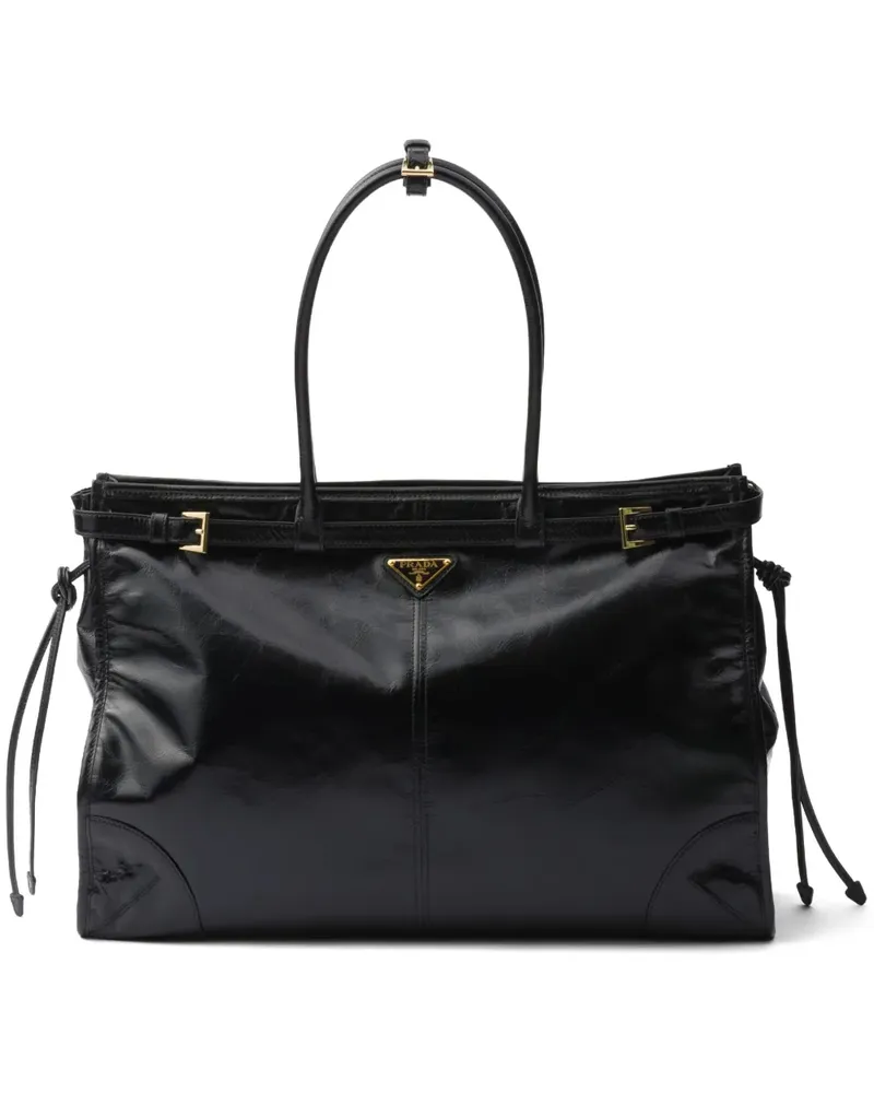 Prada Große Bonnie Tote Bag - Schwarz Schwarz