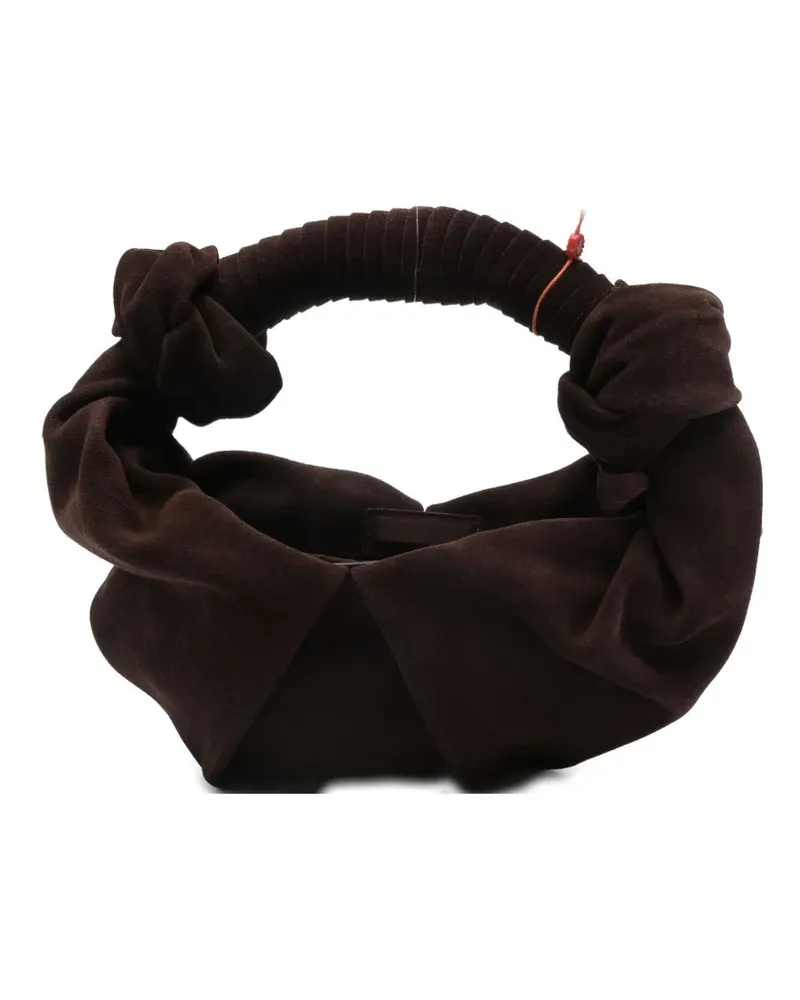 Simon Miller Wildleder-Beuteltasche mit Knoten - Braun Braun