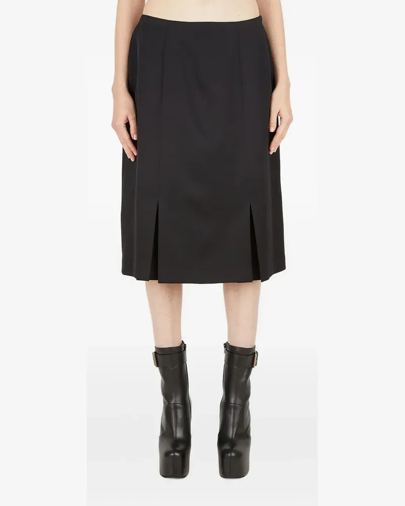 Raf Simons Midirock in A-Linie - Schwarz Schwarz