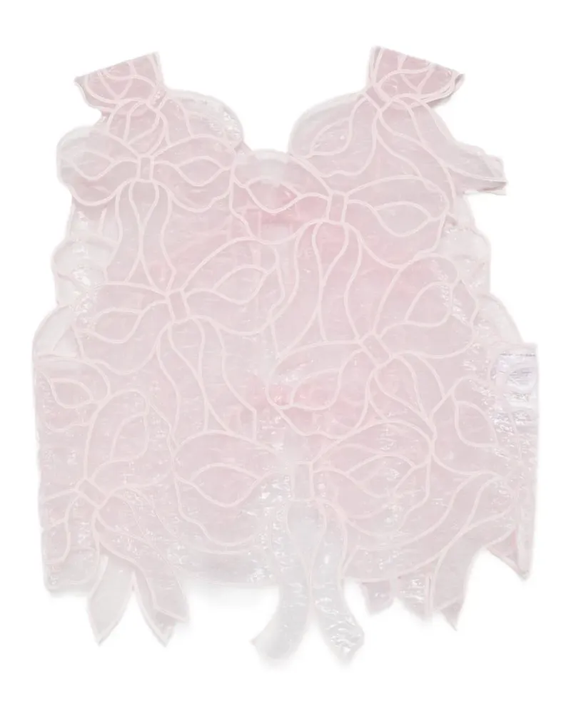 Cecilie Bahnsen Aya bow-embroidered top - Rosa Rosa