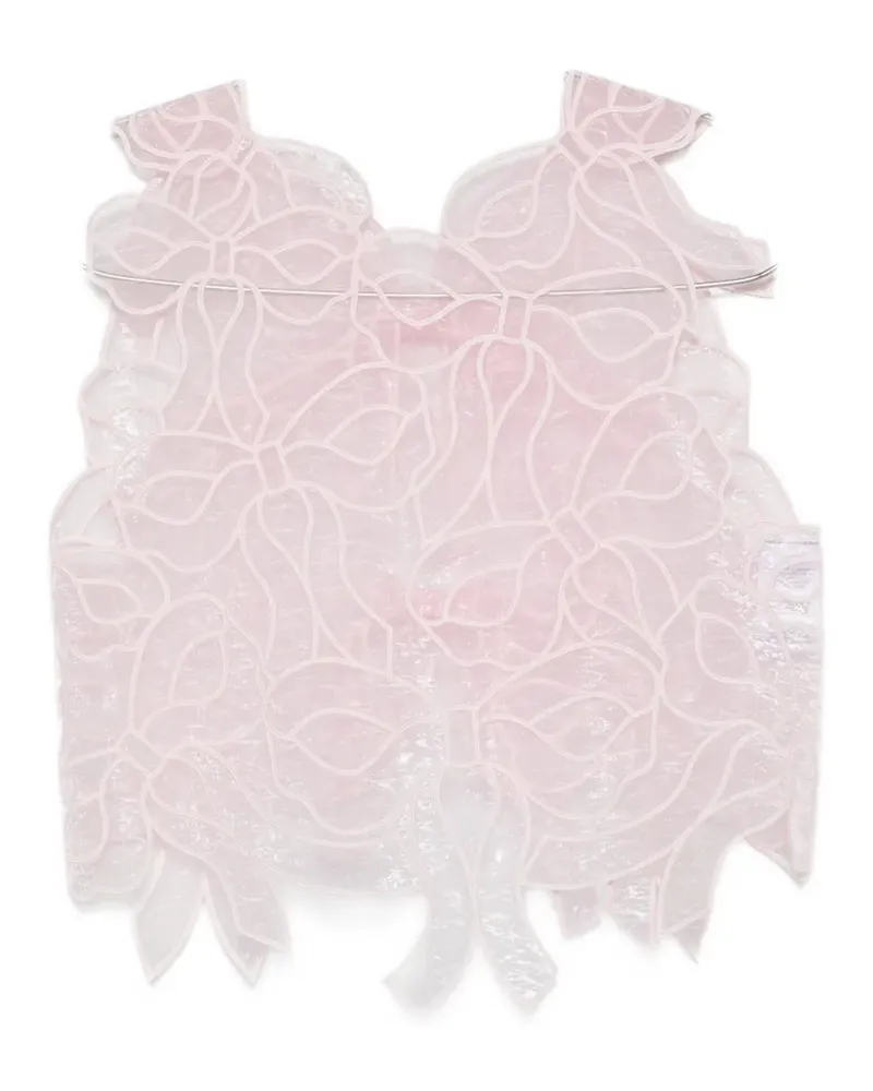Cecilie Bahnsen Aya bow-embroidered top - Rosa Rosa