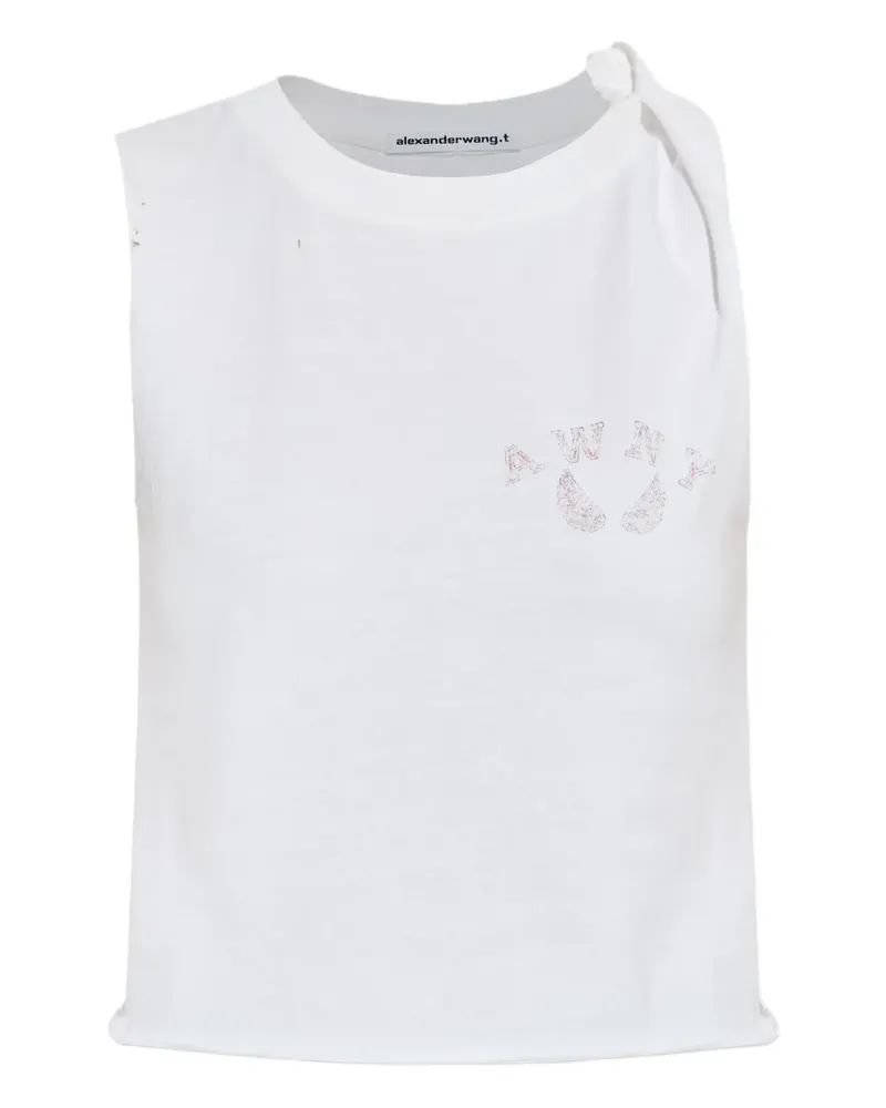 Alexander Wang Tanktop mit Logo-Print - Weiß Weiß