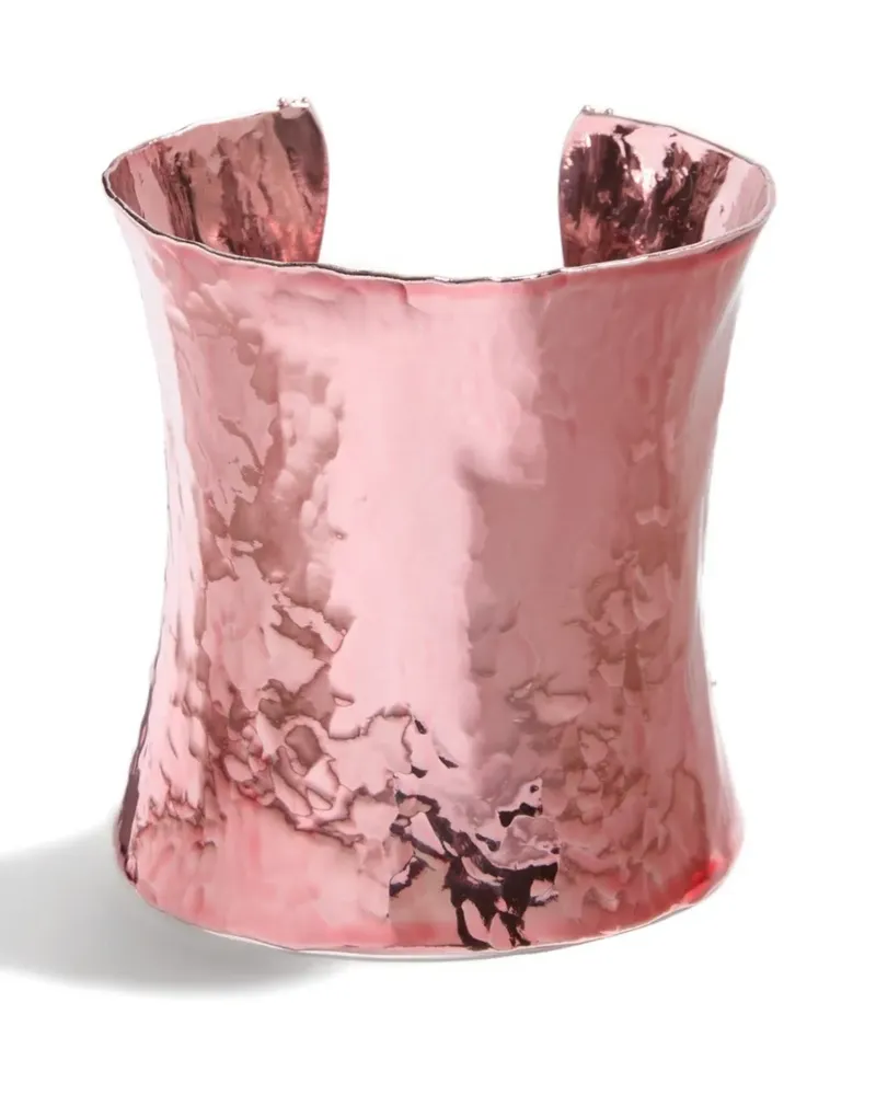 Valentino Garavani cuffy laminated metal bracelet - Rosa Rosa