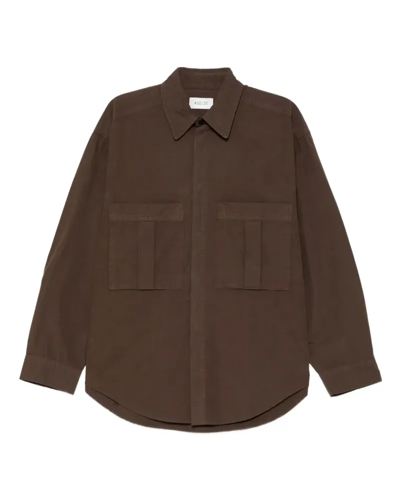 AGOLDE Clark chest-pocket shirt - Braun Braun