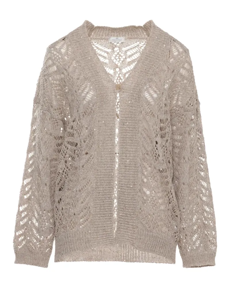 PANICALE Cashmere openwork cardigan - Nude Nude