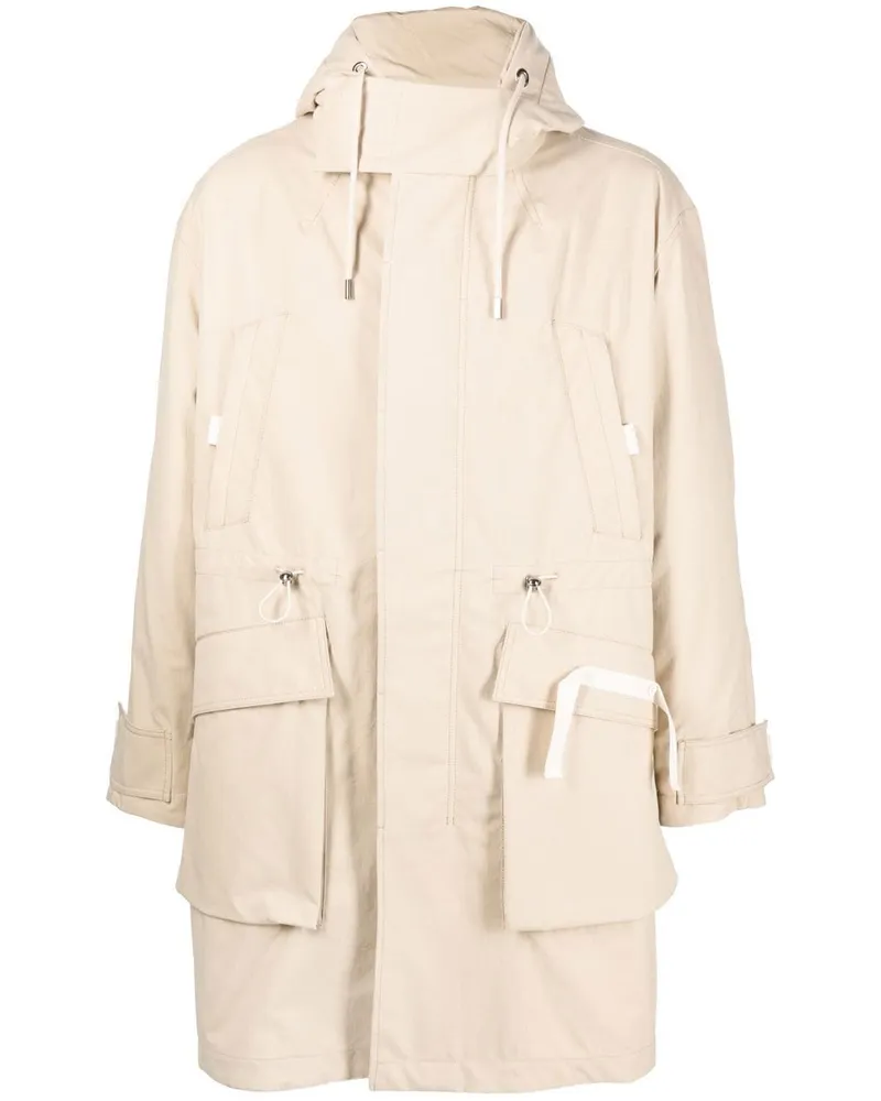 Jacquemus Bestickter Mantel mit Reißverschluss - Nude Nude