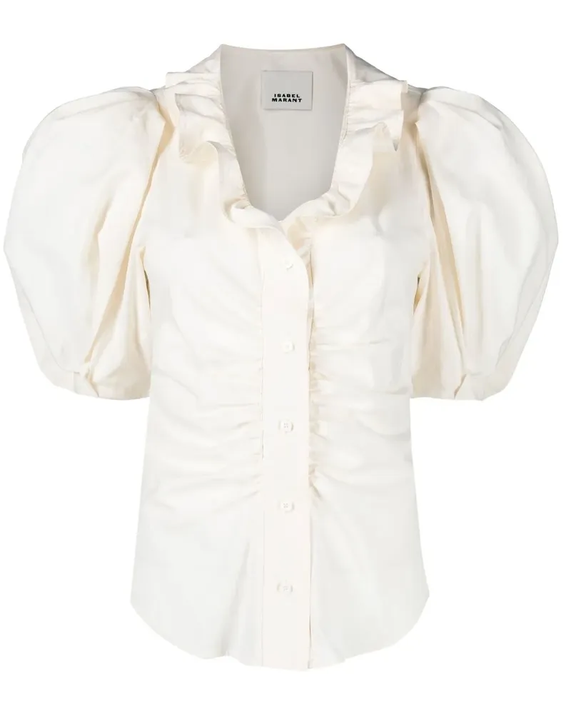 Isabel Marant Catalia Bluse mit Puffärmeln - Nude Nude