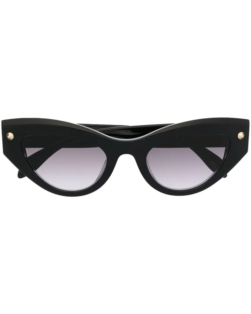 Alexander McQueen Sonnenbrille mit Cat-Eye-Gestell - Schwarz Schwarz