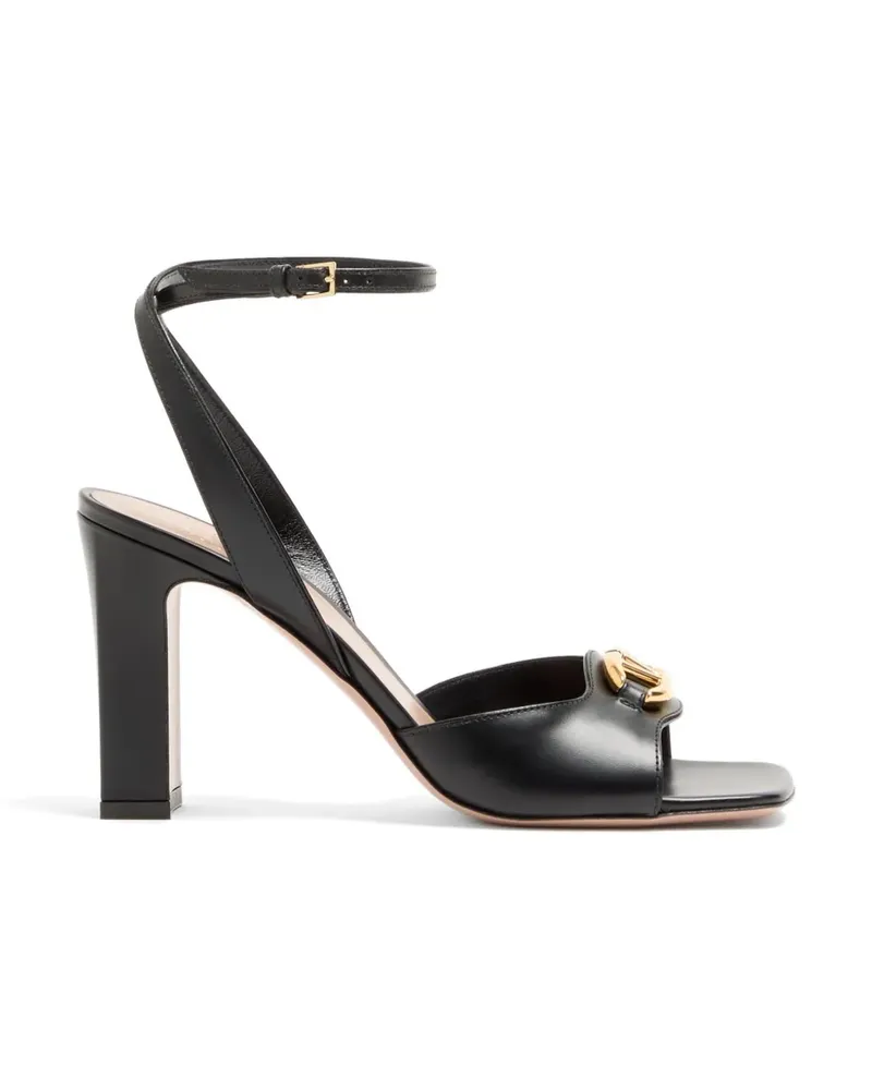 Valentino Garavani Vlogo The Bold Edition Sandalen aus Kalbsleder 90mm - Schwarz Schwarz