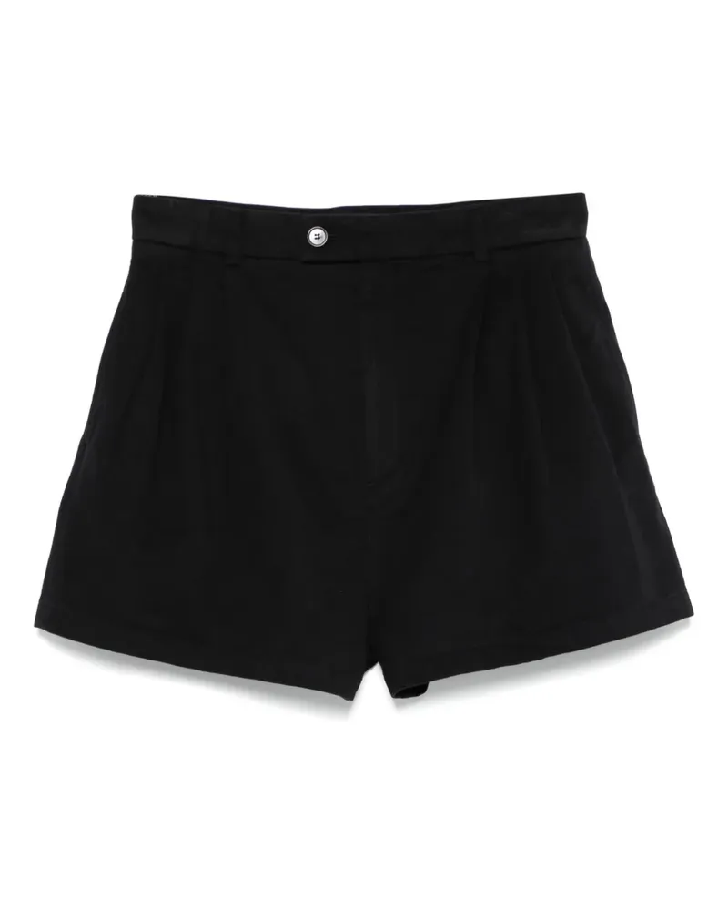 Filippa K High-Waist-Shorts mit Falten - Schwarz Schwarz