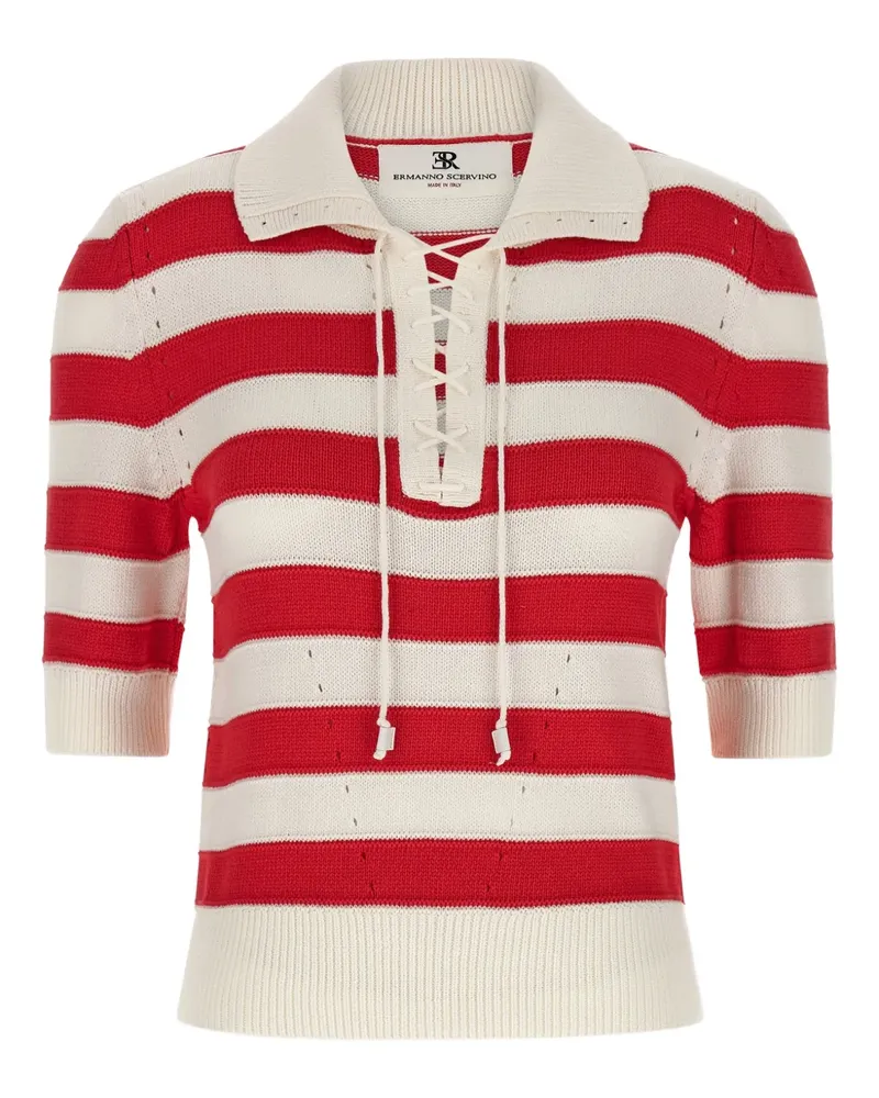 Ermanno Scervino striped polo shirt - Rot Rot