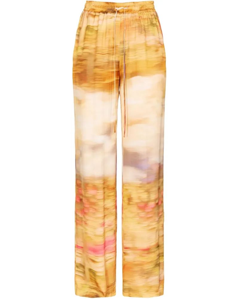 Pinko Hose mit abstraktem Print - Nude Nude