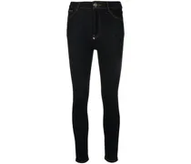 Bestickte Skinny-Jeans - Blau