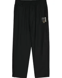 Undercover Straight-Leg-Hose mit Logo-Applikation Schwarz