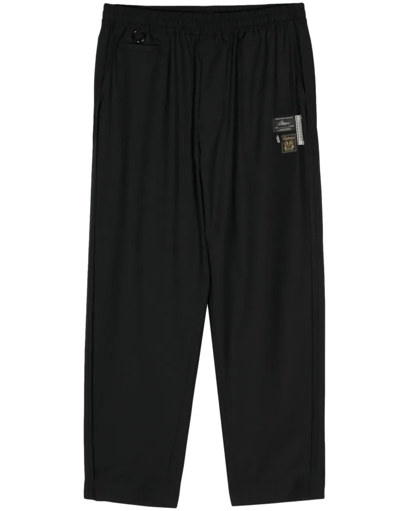 Undercover Straight-Leg-Hose mit Logo-Applikation - Schwarz Schwarz