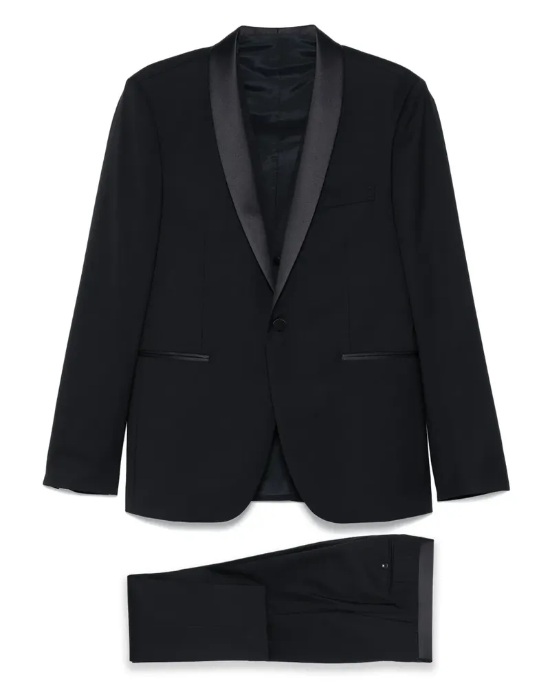 Tagliatore Smoking mit Schalkragen - Blau Blau
