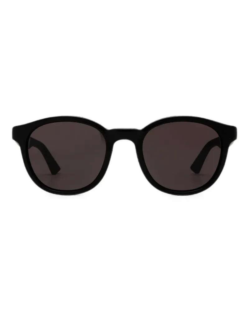 Montblanc Sonnenbrille mit rundem Gestell - Schwarz Schwarz