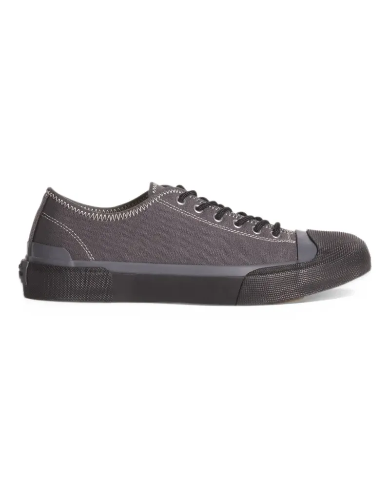 Kitsuné contrast-stitch low-top sneakers - Grau Grau