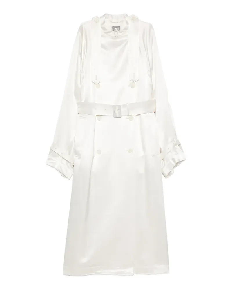 Totême belted trench coat - Weiß Weiß