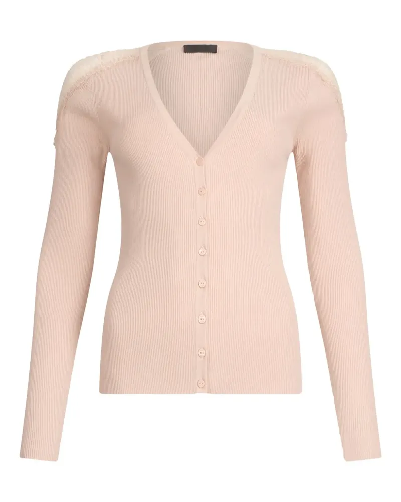 Liu Jo Cardigan mit Spitzenbesatz - Rosa Rosa