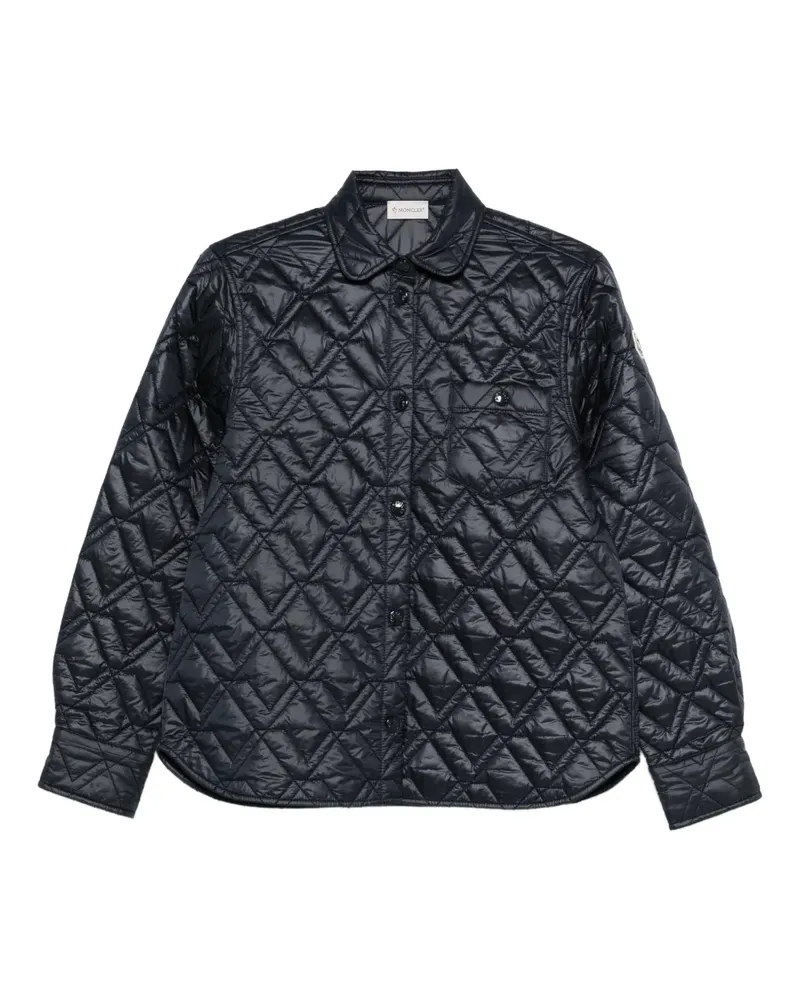 Moncler quilted pocket overshirt - Blau Blau