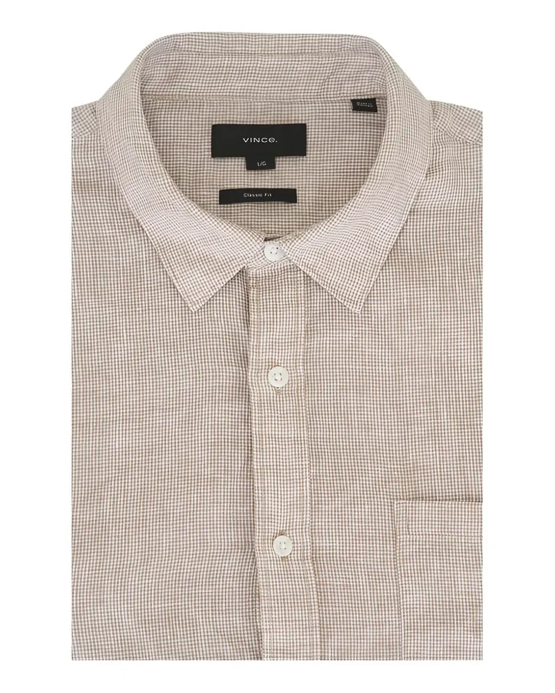 Vince Teak plaid shirt - Nude Nude