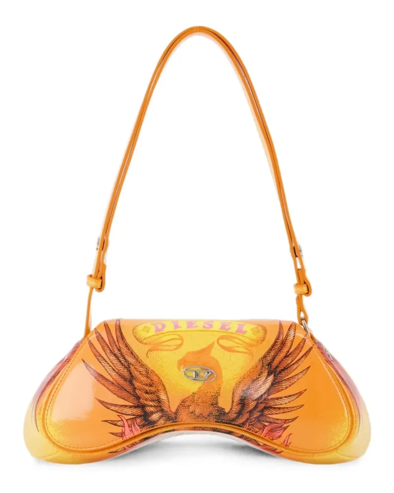 Diesel Play graphic-print shoulder bag - Orange Orange