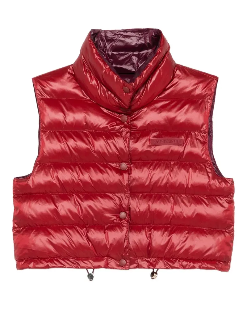 Patrizia Pepe Gefütterte Jacke mit Stehkragen - Rot Rot