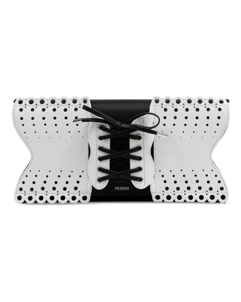 PERRIN PARIS Le Corset Perforé Clutch - Schwarz Schwarz
