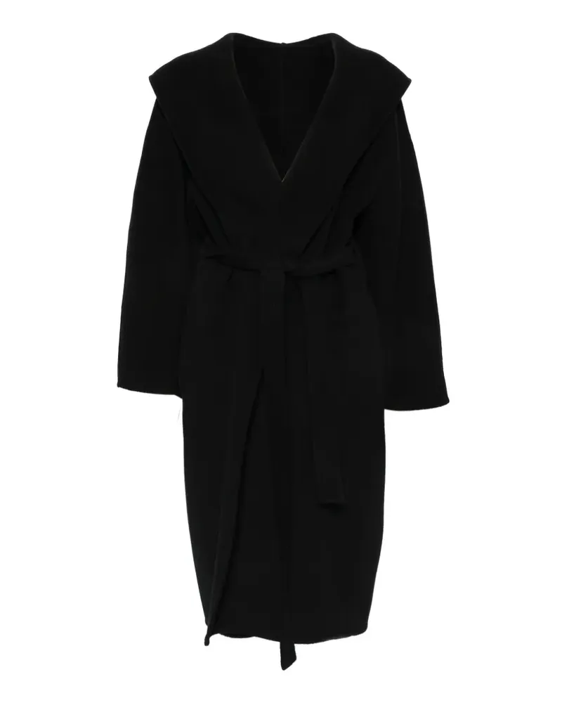 Alberta Ferretti belted hooded coat - Schwarz Schwarz