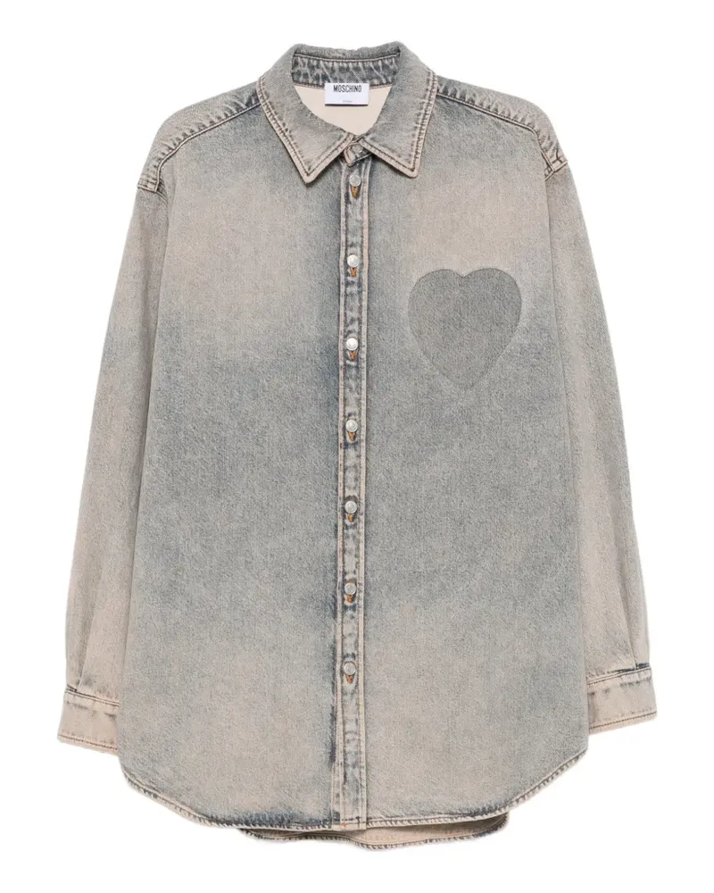 Moschino Hemd mit Herz-Patch - Grau Grau