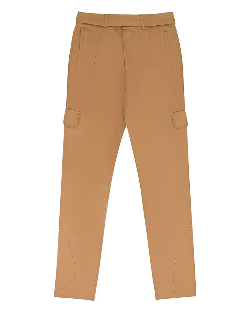 RHUDE straight-leg cargo track pants - Nude Nude