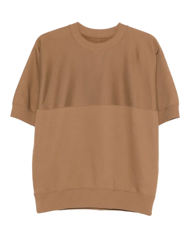 Jil Sander T-Shirt mit Kontrasteinsätzen - Braun Braun