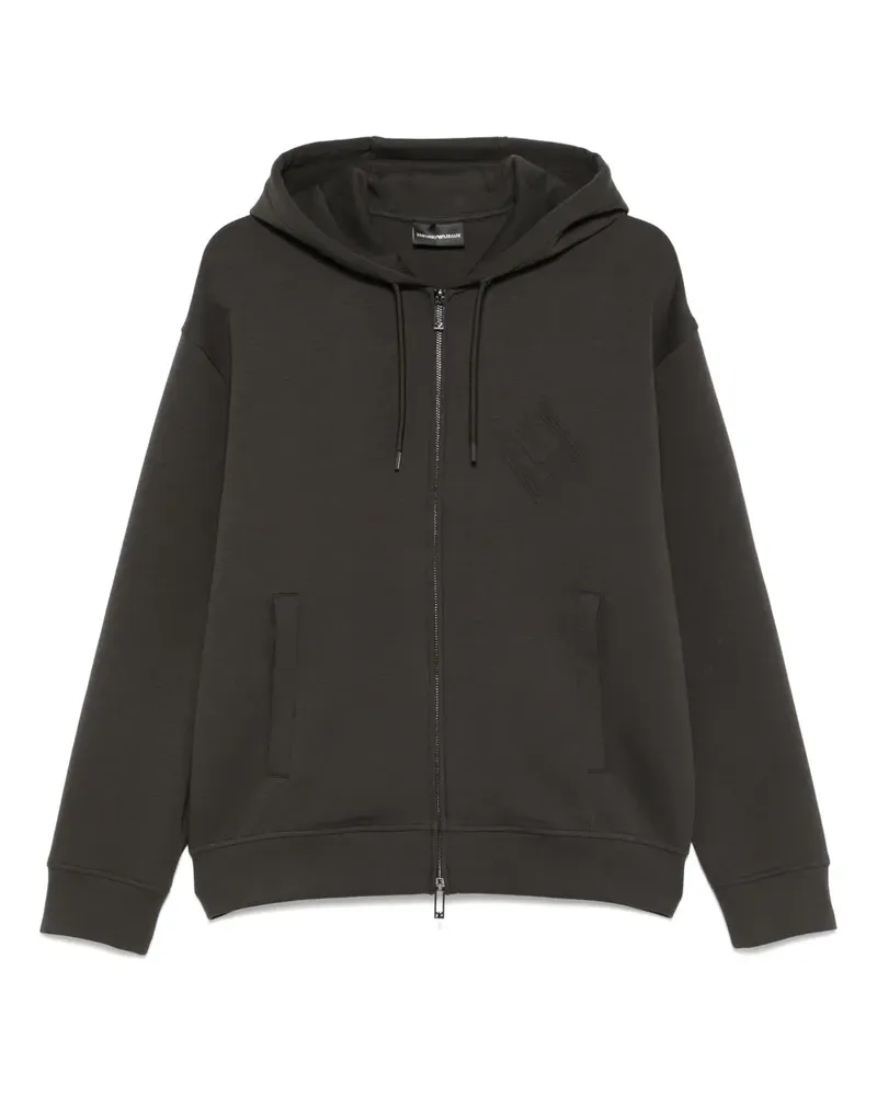 Emporio Armani Hoodie mit Logo-Prägung - Schwarz Schwarz