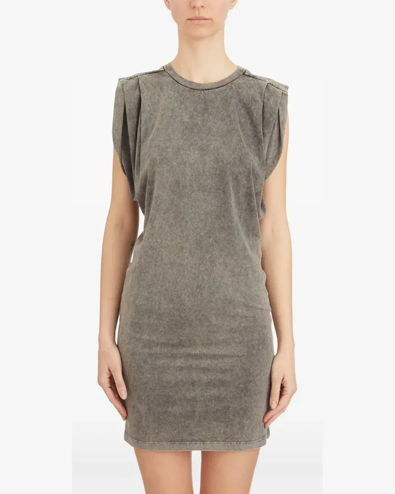Dondup crew-neck cotton dress - Grau Grau