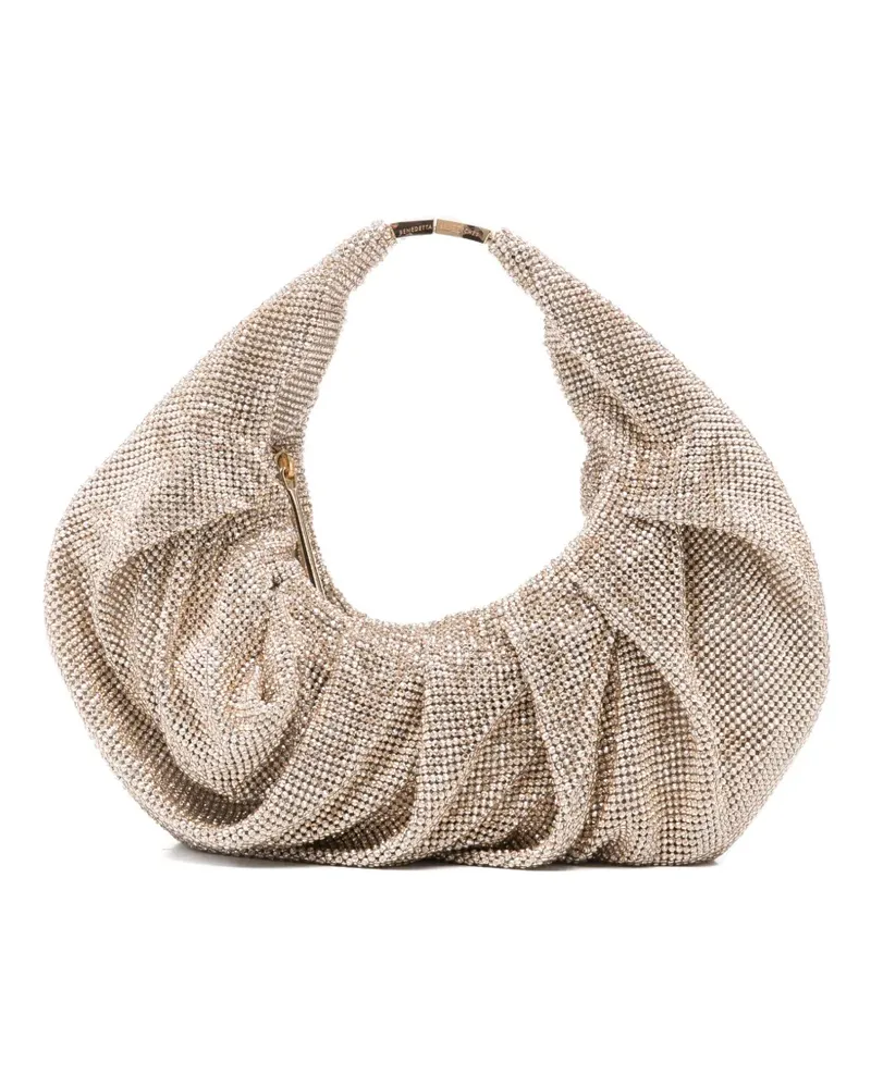 Benedetta Bruzziches Yennefer ruched embellished tote bag - Gold Gold