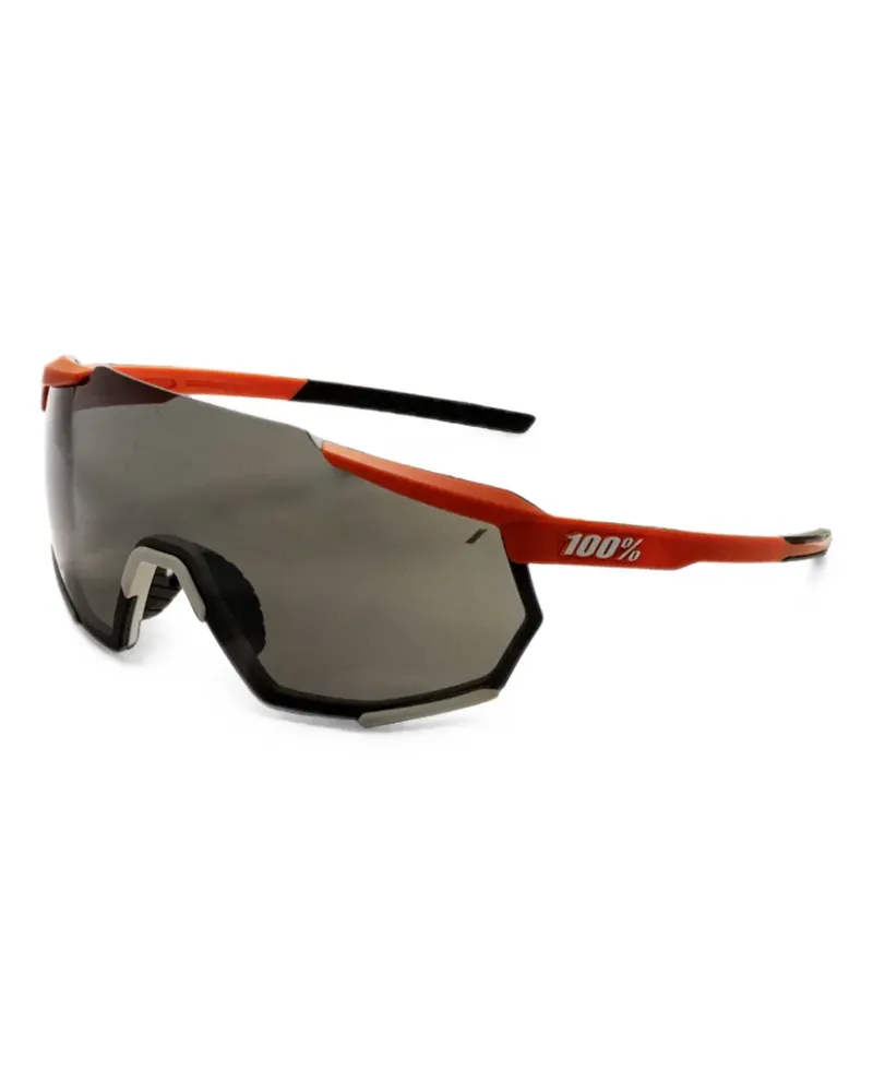 100% Eyewear Racetrap Sonnenbrille mit Oversized-Gestell - Schwarz Schwarz