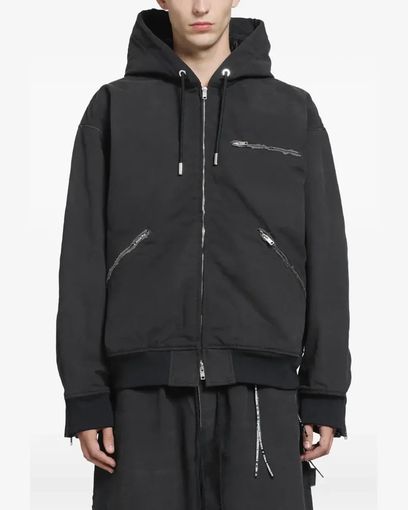 Mastermind World Jacke mit Stone-Wash-Effekt - Schwarz Schwarz