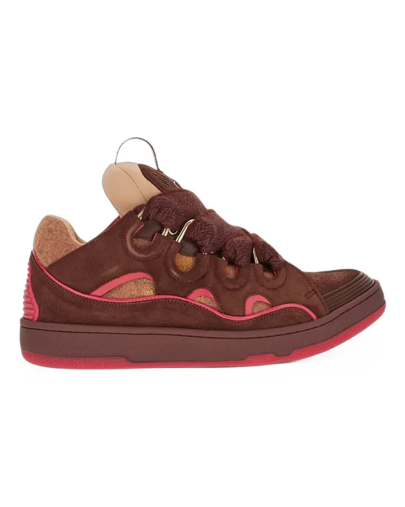 Lanvin Curb sneakers in felt - Rosa Rosa