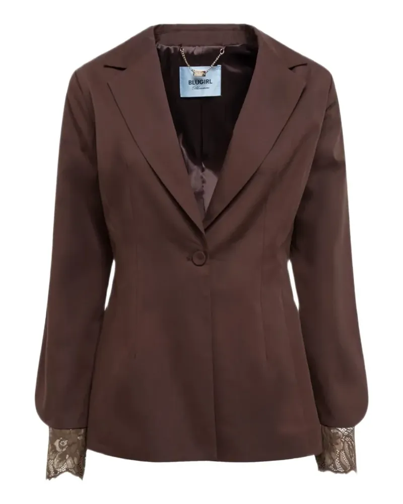 Blumarine lace-trim blazer - Braun Braun