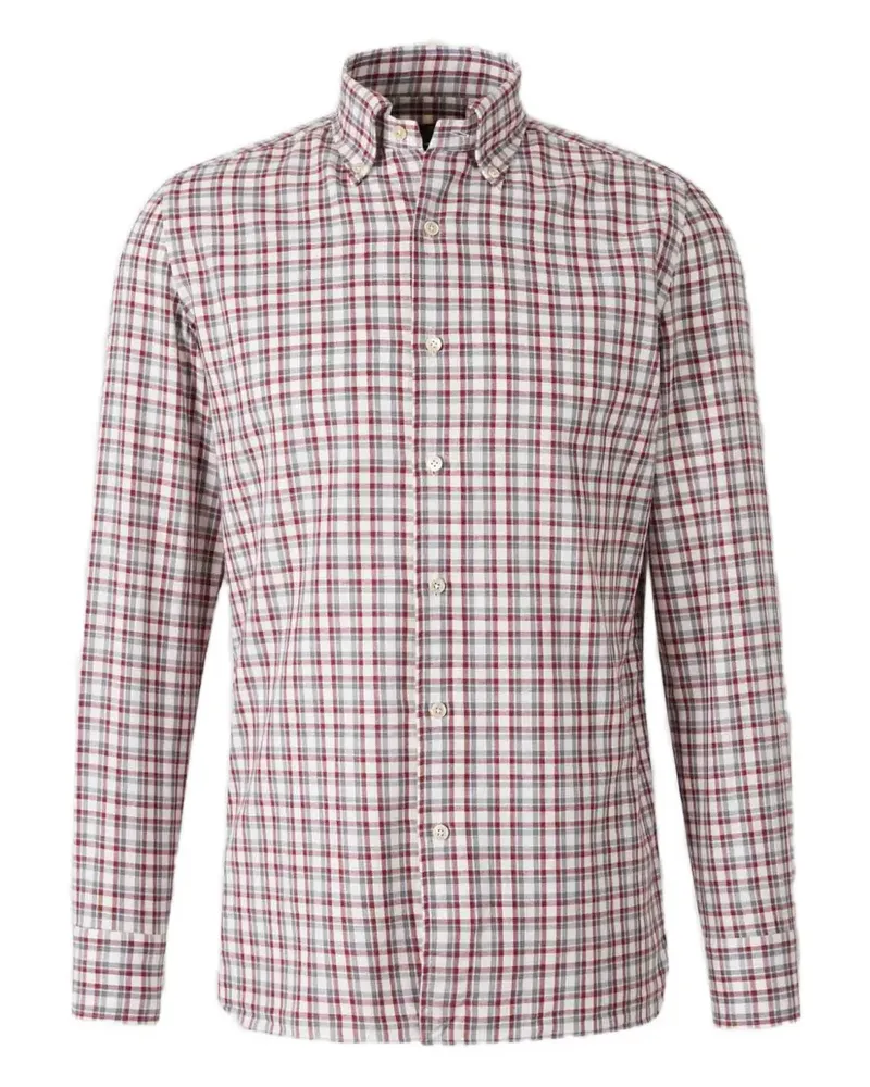 Luigi Borrelli Kariertes Button-down-Hemd - Rot Rot