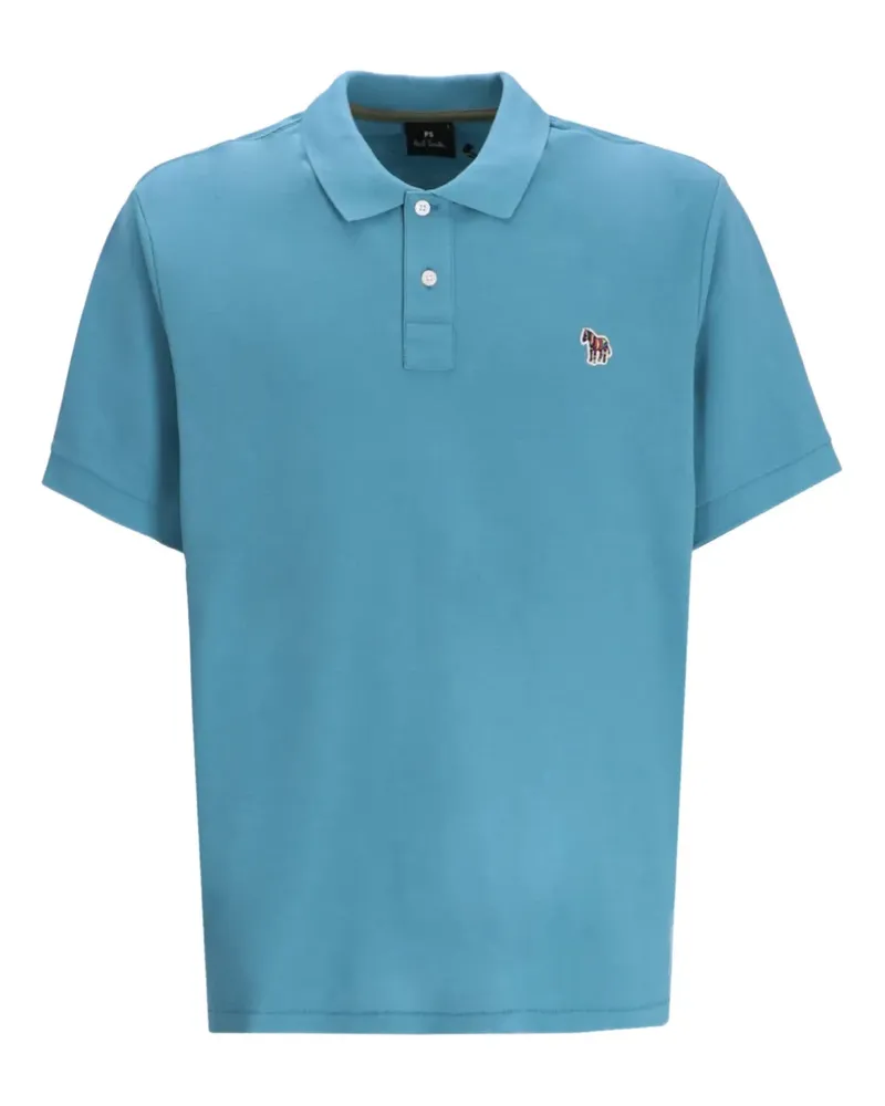 Paul Smith Poloshirt mit Zebra-Patch - Blau Blau
