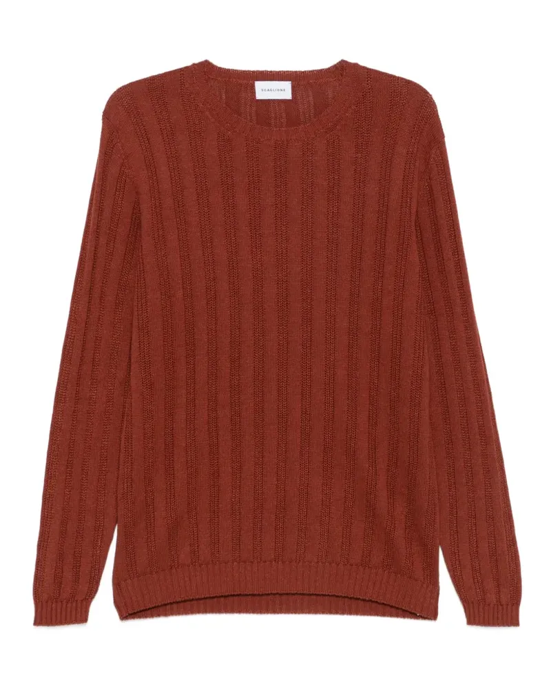 Scaglione vertical stripe crewneck sweater - Braun Braun