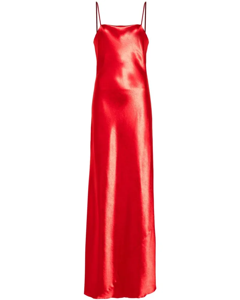 forte_forte Midikleid mit eckigem Ausschnitt - Rot Rot