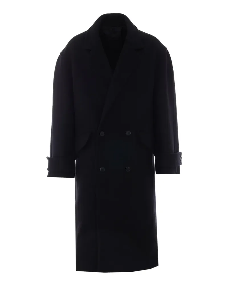 Lanvin Doppelreihiger Mantel mit Gürtel - Schwarz Schwarz